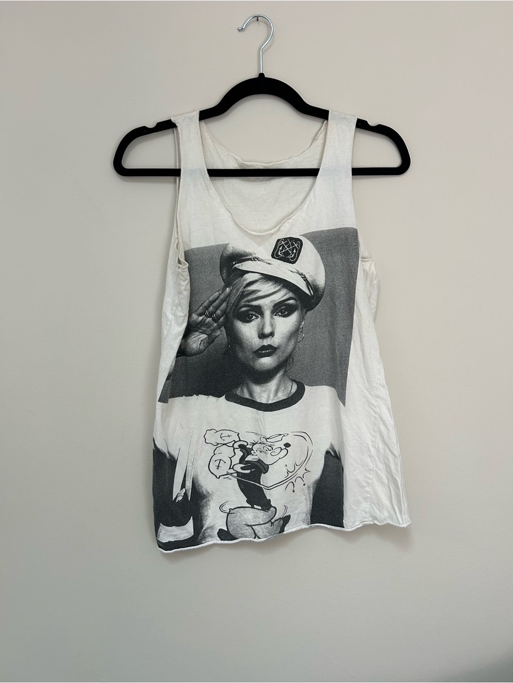 Graphic White Women's Sleeveless Tank Top - Crew Print